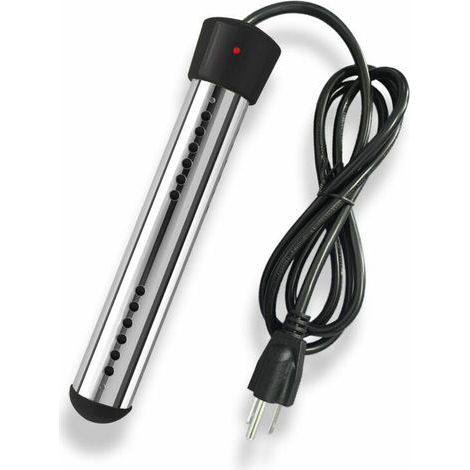 Chauffe-eau électrique 2500W avec tension par immersion, chauffe-eau de piscine, chauffe-eau portable, adapté pour étangs, seaux noir (1/4)