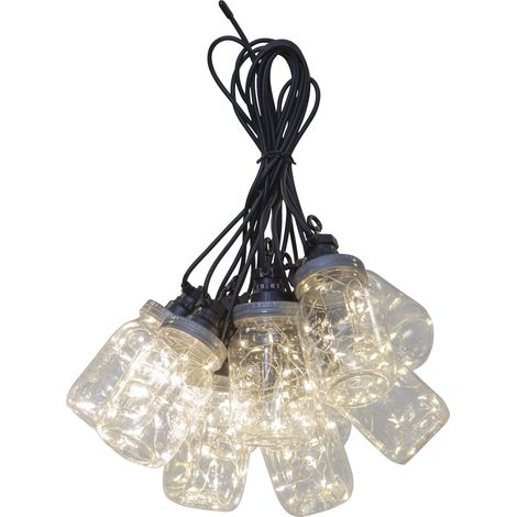LED Deko-Lichterkette, Party Beleuchtung außen, warmweiß, IP44-geschützt (1/4)