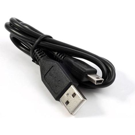 Câble de chargement et de données USB vers mini USB - 0,8 m - Noir - Pour caméra d'action - Avec sac de rangement (1/4)