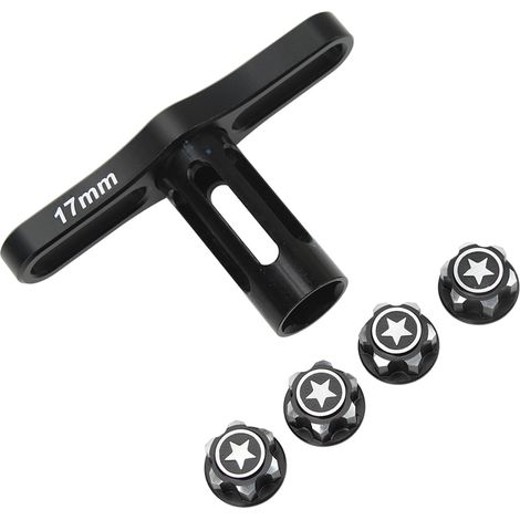 Douille pour écrou hexagonal de moyeu de 17 mm, clé d'installation pour écrou hexagonal de 17 mm, avec capuchon pour écrou de moyeu de couplage de 17 mm, convient aux voitures télécommandées TRAXXAS 1 (1/5)