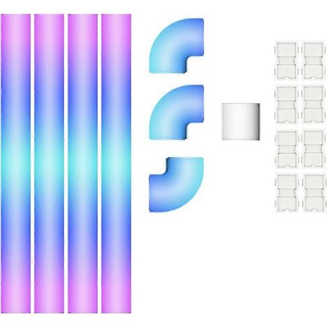 Tuya WIFI RGB IC Glide Appliques murales LED à jonction, synchronisation musicale, contrôle via application et commande vocale, prise UE (1/5)