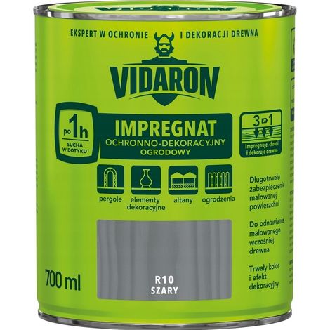 Impregnante per giardino Vidaron grigio R10 0,7L (1/3)