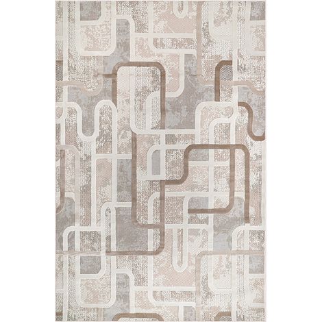 Grande Tappeto dal Design Contemporaneo e Moderno - Beige (290x200 cm) - Ornate Beige