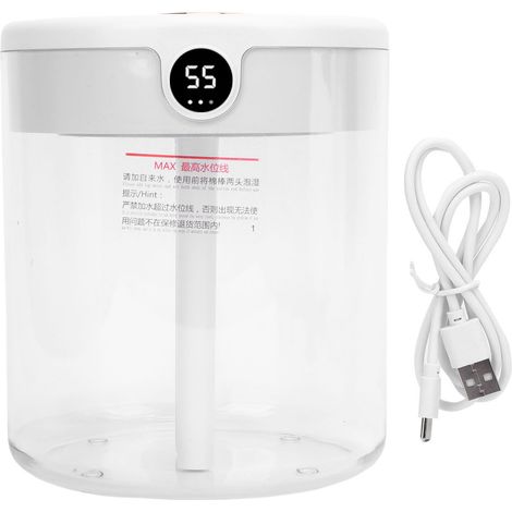 Humidificateur d'air à brume fraîche pour chambre à coucher, intérieur, 2 L, remplissage par le haut, arrêt automatique, silencieux, blanc (1/5)