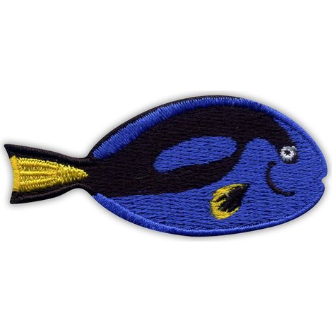 Patchion Paracanthurus – Selbstklebende Rückseite – Gestickter Aufnäher/Abzeichen/Emblem