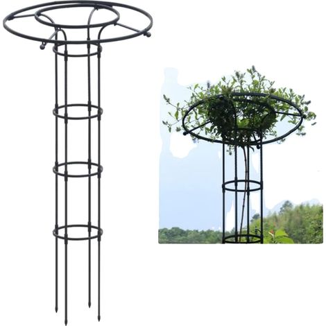 Treillis de jardin, cadre en métal, support vertical pour plantes grimpantes, 150cm (1/2)
