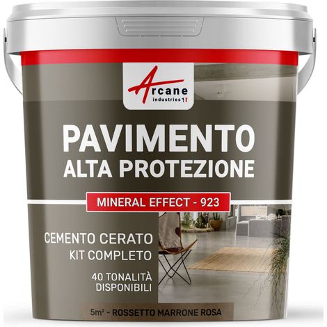 Microcemento per pavimenti interni: alta protezione - 5 m² (in 2 strati) Rossetto Marrone Rosa - ARCANE INDUSTRIES