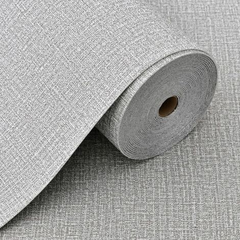 Papier peint en mousse 3D, imperméable, adapté à la décoration murale du salon ou de la chambre, gris, 1 rouleau (longueur 10 m, largeur 50 cm).