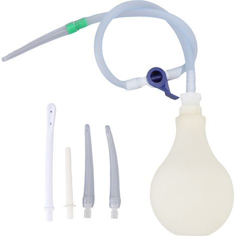 320ml Poire à Lavement Silicone Douche Vaginale Tête Courbée Grand Volume Nettoyage Anal Maison (1/5)