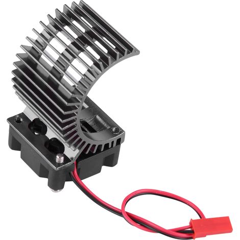 Dissipateur thermique avec ventilateur de refroidissement pour moteur électrique RC 540/550, échelle 1/10, couleur noire (1/5)