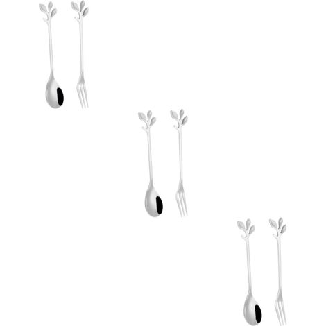 LIFKOME Lot De 3 Cuillères Et Fourchettes À Glace En Acier Inoxydable (1/5)