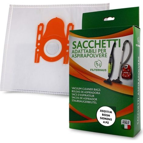 4pz Sacchetti MICROFIBRA ASPIRAPOLVERE Siemens BOSCH VS7 POWER MAX vs BBS FREE