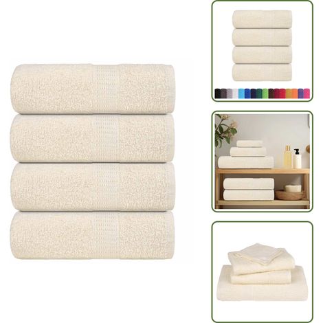 Seiftücher 4 Stk. Creme 30x30 cm 360 g/m² 100% Baumwolle - Seiftuch - Seiftücher - Tuch - Tücher (1/5)