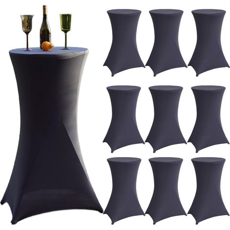 10x Stehtischhusse grau 60 cm Husse Partytisch Bistrotisch Tischdecke Decke (1/3)