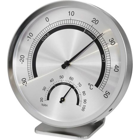 Thermo-hygromètre argent 6034HIC