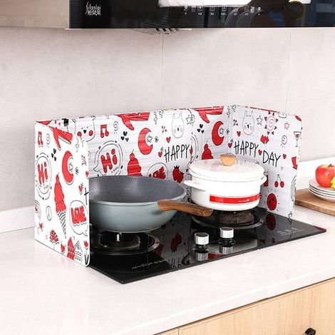 Plaque Isolante Thermique - Pare-Huile Pour Plaque De Cuisinière - En Feuille D'Aluminium - 84,5 x 32,5 cm - 1 Pièce (1/5)