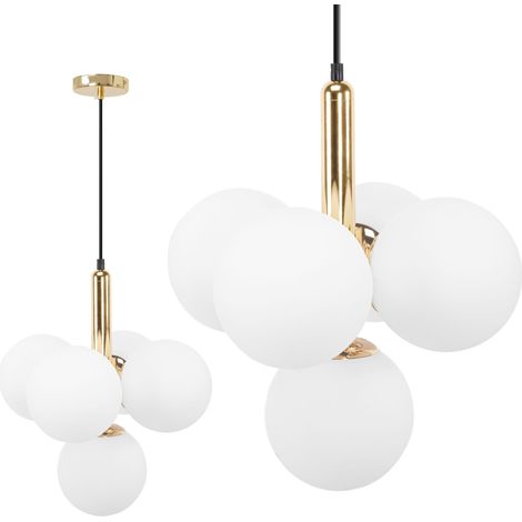 HÄNGELAMPE APP1574-5CP GOLD WHITE