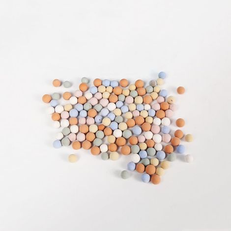 Galets d'argile pour plantes de 6 à 8 mm - Mini boule hydroponique en céramique - Pour pots de fleurs, vases, culture hydroponique - Multicolore (1/5)