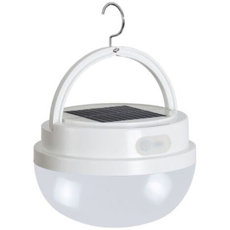 Lampe solaire, ampoule rechargeable, lampe solaire champignon portable et étanche pour le camping, blanche (1/4)