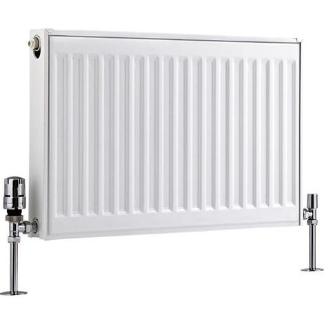 Milano Compact White Type 21 Central Heating Double Panel Plus Horizontal Convector Radiator - 400mm x 600mm