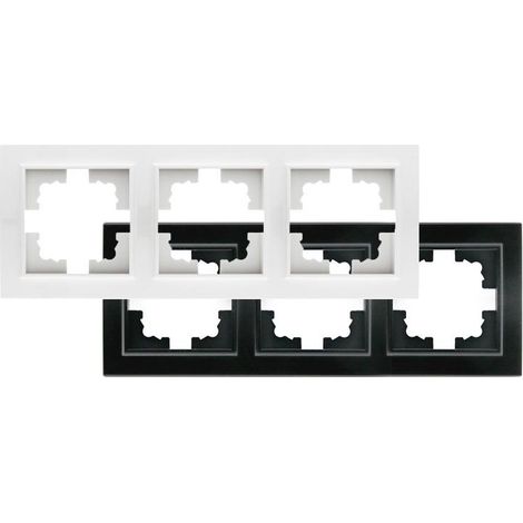 IluminaShop - Marco de PC Empotrable para 3 Modulos Serie wLine Blanco