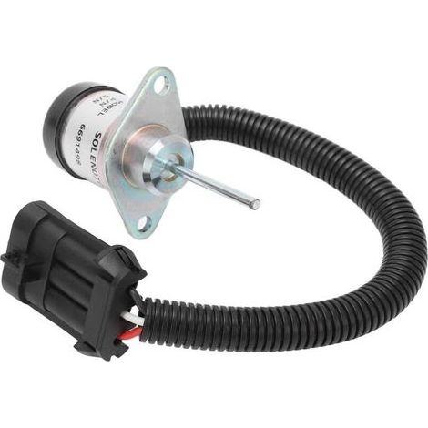 Électrovanne d'arrêt pour moteur diesel, pompe à carburant, vanne d'arrêt, extincteur 6691498 12VDC, convient pour Kubota 1G925-60011 1503ES-12A5UC4S. (1/5)