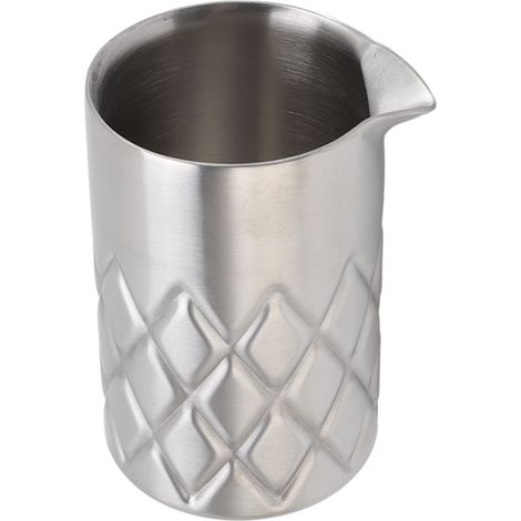 Messbecher aus Edelstahl, Messbecher für Unzen, Milchbecher, Cocktailglas, doppelwandiger Rührbecher (1/5)
