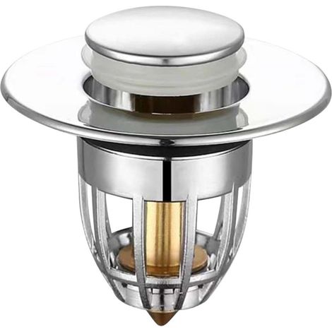 Set d'accessoires de salle de bain, bouchon de lavabo pop‑up, bouchon d’évacuation avec filtre anti‑bouchage (1/5)
