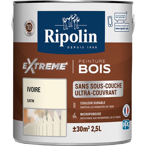 Rip Protection Extrême Bois Satin 2.5l Ivoire - Ripolin (1/4)