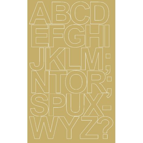 Lettere adesive autoadesive 12 cm, oro opaco
