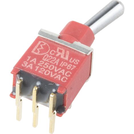 Interrupteur à levier RS PRO, On-On, 1RT, 3 A @ 120 V c.a. ( Prix pour 1 ) (1/2)
