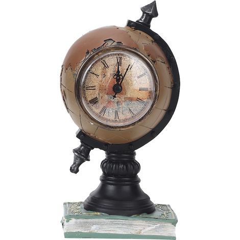 Horloge globe pour bureau, salon, décoration, tirelire, ornements, artisanat, café (1/4)