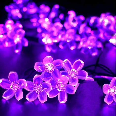 Lot de 2 Guirlandes Lumineuses 6 m, Rose 40 LED, Fleurs de Cerisier, Alimentation par Piles ou USB, Décoration Intérieur/Extérieur - idéal pour Noël, Jardin, Anniversaire, Mariage, Fête (1/5)