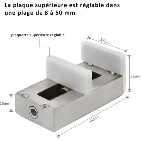 Lot de 2 - Serrures De Sécurité De Cadre De Porte En Alliage d'Aluminium Pour Fenêtres Coulissantes - Avec Clé Et Limiteur De Sécurité Pour Enfants (1/5)