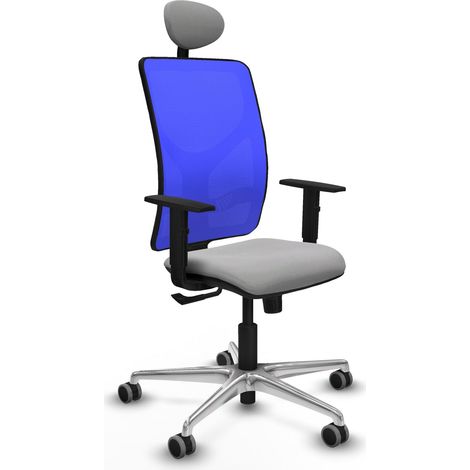 Silla de oficina piqueras y crespo Motilla azul aluminio cómoda (1/2)