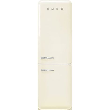 Smeg FAB32RCR6 frigorifero con congelatore Libera installazione 331 L Crema Made in Italy. Capacità netta totale: 331 L. Cerniera porta: Destra, Tipo di display: LED. Classe climatica: SN-T, Emissi...