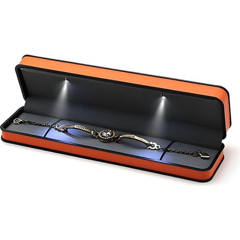 Boîte à Bijoux avec Lumière LED – Étui pour Anneau, Collier, Bracelet – Coffret Cadeau Éclairé pour Fiançailles, Mariage, Anniversaire (1/5)