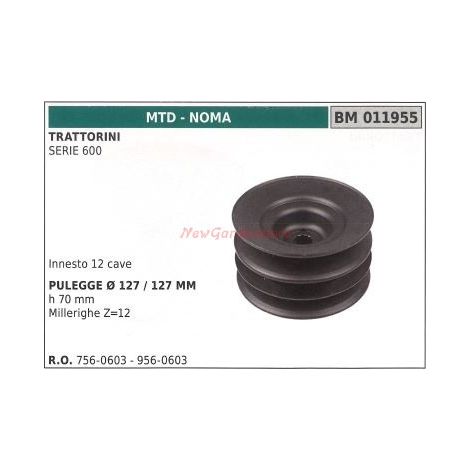 Polea para tractor de césped serie 600 MTD 011955