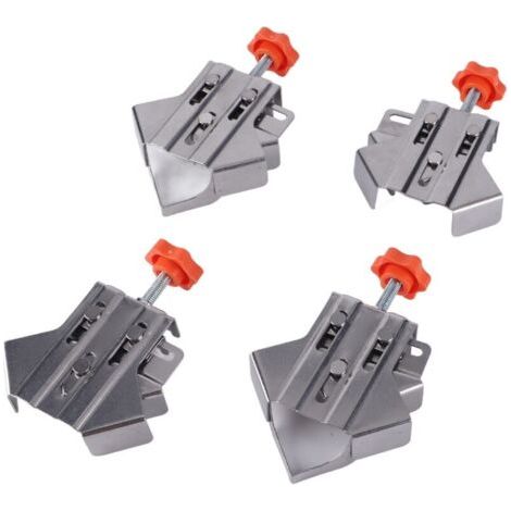 BUNTHAUS Ensemble de serre-joints d'angle en acier inoxydable, ouvrable et fermable, serre-joint à angle droit réglable à 90 degrés, adapté au travail du bois