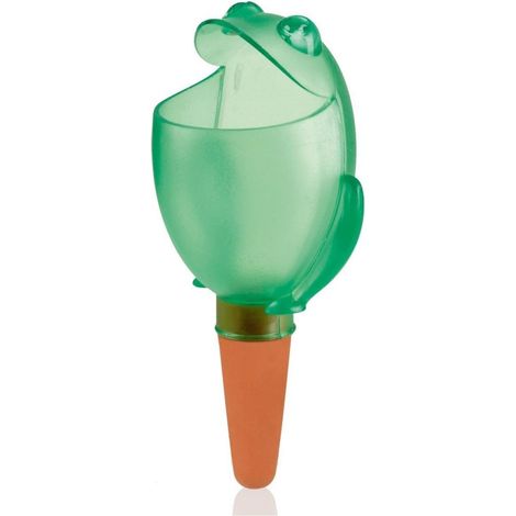 Distributeur d'eau Scheurich Froggy M, vert, 15 cm, capacité de 140 ml pour jusqu'à 4 jours d'arrosage des plantes