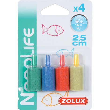 Diffuseur d'air cylindre ø 1.5 x 2.5 cm lot de 4 pour aquarium - zolux (1/2)