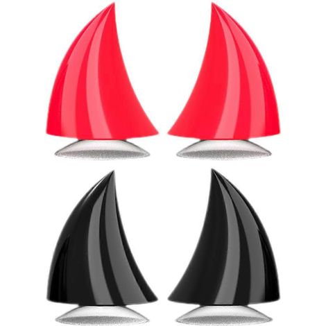 Klaxon de casque réutilisable (lot de 4), accessoire décoratif pour casque de moto-4.00X3.00X3.00CM-Assorted Color (1/4)