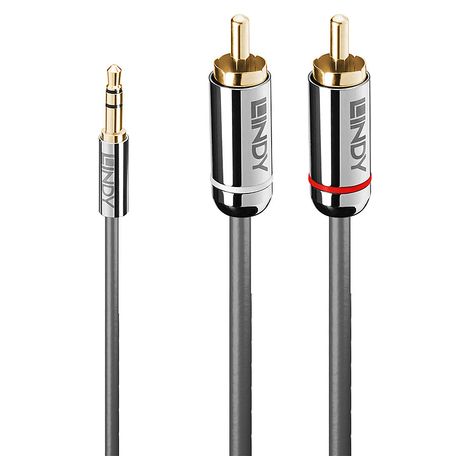 Cavo audio Lindy 35337, 10 m, 3,5 mm, 2 x RCA, colore antracite. (1/3)