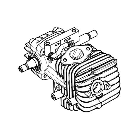 Bloque corto de motosierra ORIGINAL OLEOMAC modelo GSTH 240 50352001R