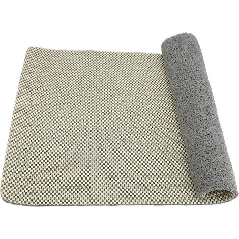Tapis de douche antidérapant, accessoires de salle de bains à séchage rapide, luffa en PVC souple imperméable pour toilettes gris 40X80cm / 15.75 31.5in (1/2)