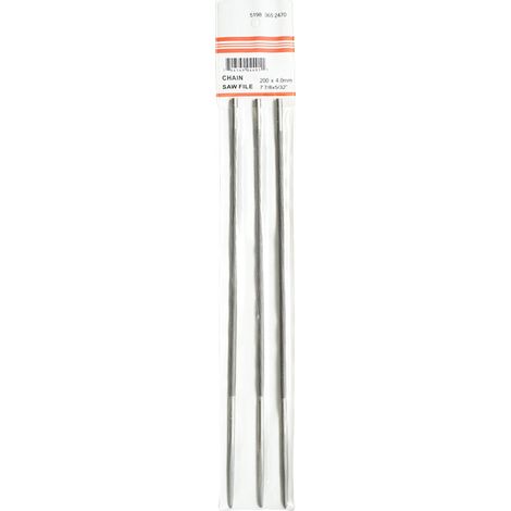 Set di 3 lime tonde per affilare le catene delle motoseghe 4x200mm Breckner Germany (1/3)