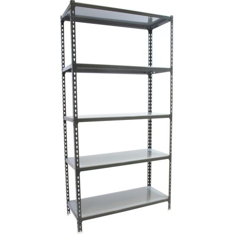 SimonRack Scaffale Portaoggetti, 1800x900x400 mm, 5 Ripiani, Portata 180 kg per Ripiano, Metallo, Scaffale da Garage, Antracite/Zincato – Simonclick