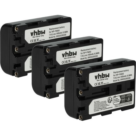 vhbw 3x Akku kompatibel mit Sony CCD-TRV106K, CCD-TRV116, CCD-TRV118, CCD-TRV128, CCD-TRV108 Videokamera Camcorder (1400 mAh, 7,4 V, Li-Ion) (1/5)