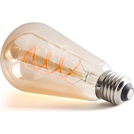 Bombilla LED E27 4W 380Lm 2000ºK Filamento 40.000H [WR-ST64-4W-R] (1/3)