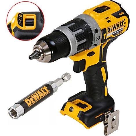 Dewalt DCD796N 18v XR Li-Ion Brushless Compact Combi Hammer Drill + Bit Holder (1/4)